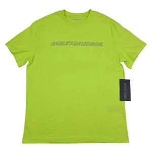 Harley-Davidson Willie G Skull Map T-Shirt Mens L Neon Lime Green Graphic Tee